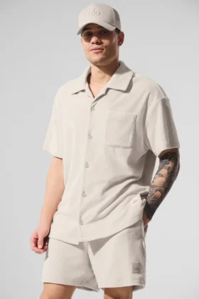 Coastal Terry Button-up – Bone