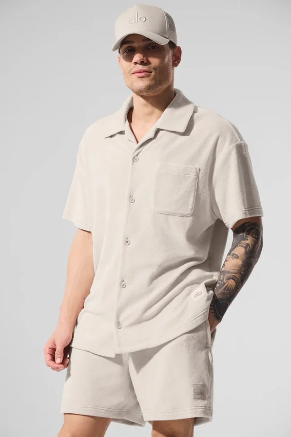 Coastal Terry Button-up – Bone