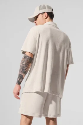 Coastal Terry Button-up – Bone