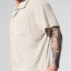 Coastal Terry Button-up – Bone
