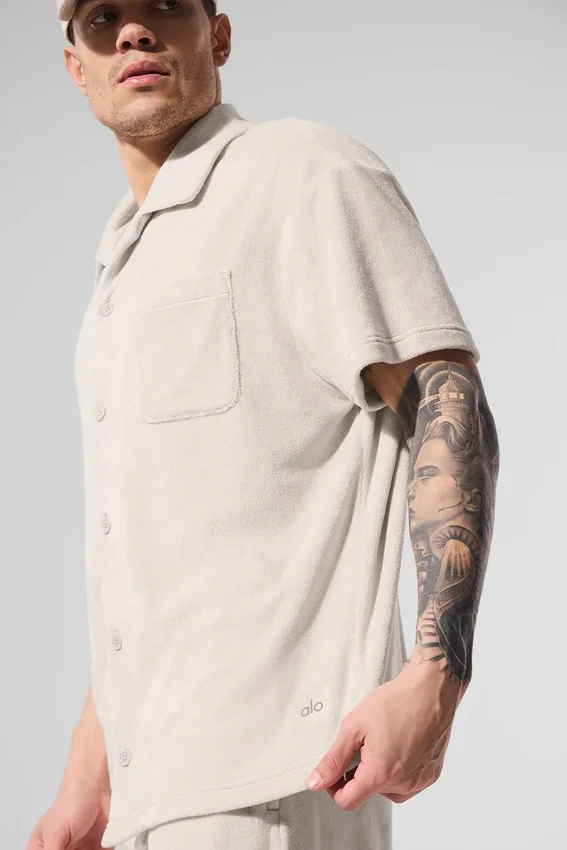 Coastal Terry Button-up – Bone