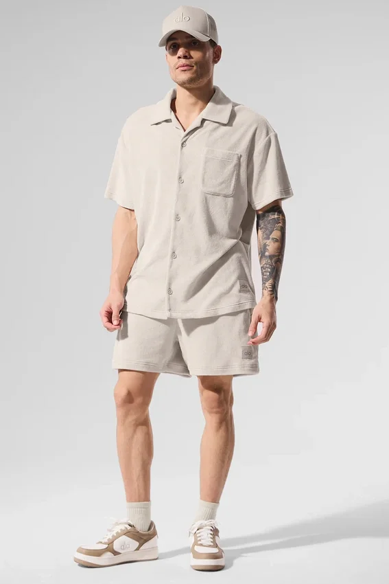 Coastal Terry Button-up – Bone