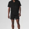Coastal Terry Button-up – Schwarz