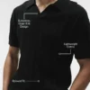 Coastline Knit Kurzarmshirt – Schwarz