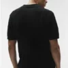 Coastline Knit Kurzarmshirt – Schwarz