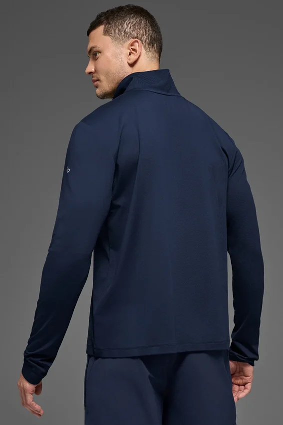 Conquer 1/4-Reißverschluss Reform Langarmshirt – Marineblau