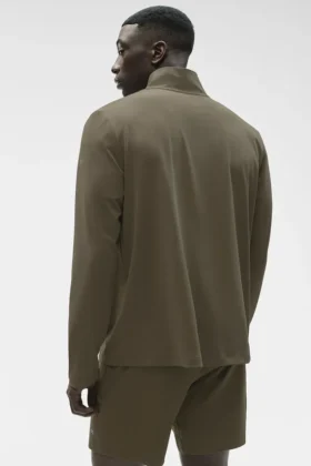 Conquer 1/4-Reißverschluss Reform Langarmshirt – Olive Tree