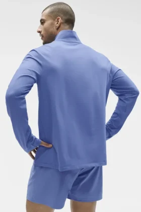 Conquer 1/4-Reißverschluss Reform Langarmshirt – Provence-Blau