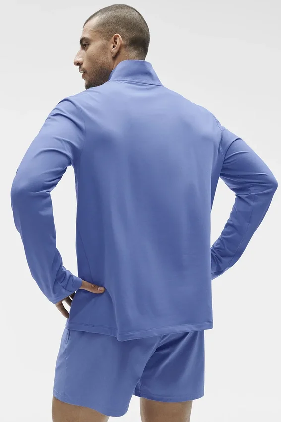 Conquer 1/4-Reißverschluss Reform Langarmshirt – Provence-Blau