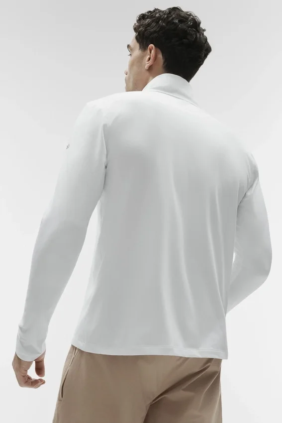 Conquer 1/4-Reißverschluss Reform Langarmshirt – Weiß
