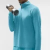 Conquer 1/4 Zip Reform Langarmshirt – Blue Breeze
