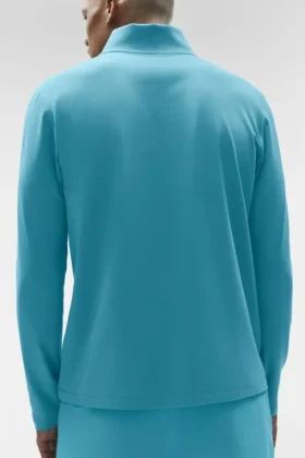 Conquer 1/4 Zip Reform Langarmshirt – Blue Breeze