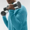Conquer 1/4 Zip Reform Langarmshirt – Blue Breeze