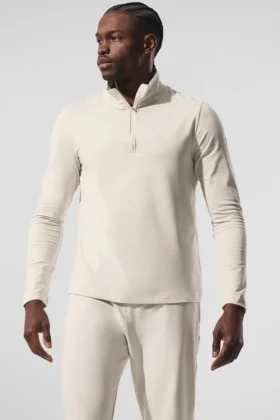 Conquer 1/4 Zip Reform Langarmshirt – Bone