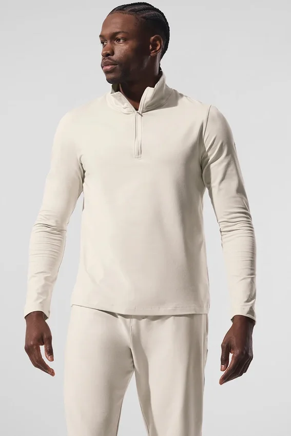 Conquer 1/4 Zip Reform Langarmshirt – Bone