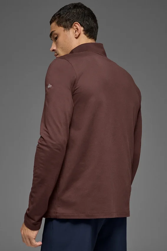 Conquer 1/4 Zip Reform Langarmshirt – Brownstone