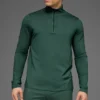 Conquer 1/4 Zip Reform Langarmshirt – Clover Green