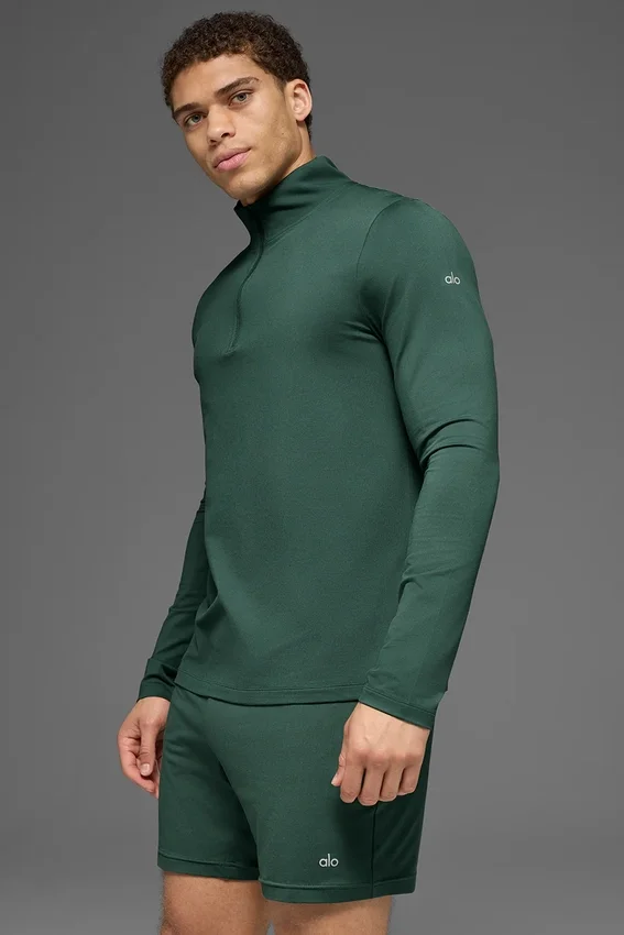 Conquer 1/4 Zip Reform Langarmshirt – Clover Green