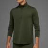 Conquer 1/4 Zip Reform Langarmshirt – Green Olive