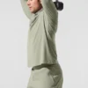 Conquer 1/4 Zip Reform Langarmshirt – Limestone