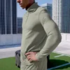 Conquer 1/4 Zip Reform Langarmshirt – Limestone