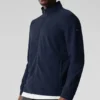 Conquer Max Mock Neck Full Zip – Marineblau