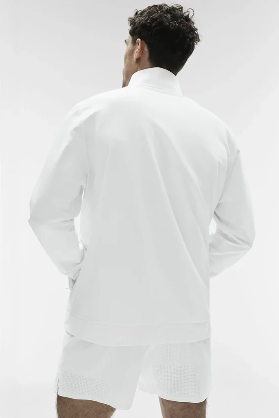 Conquer Max Mock Neck Full Zip – Weiß