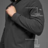 Conquer Max Pullover mit Stehkragen und durchgehendem Reißverschluss – Anthrazit