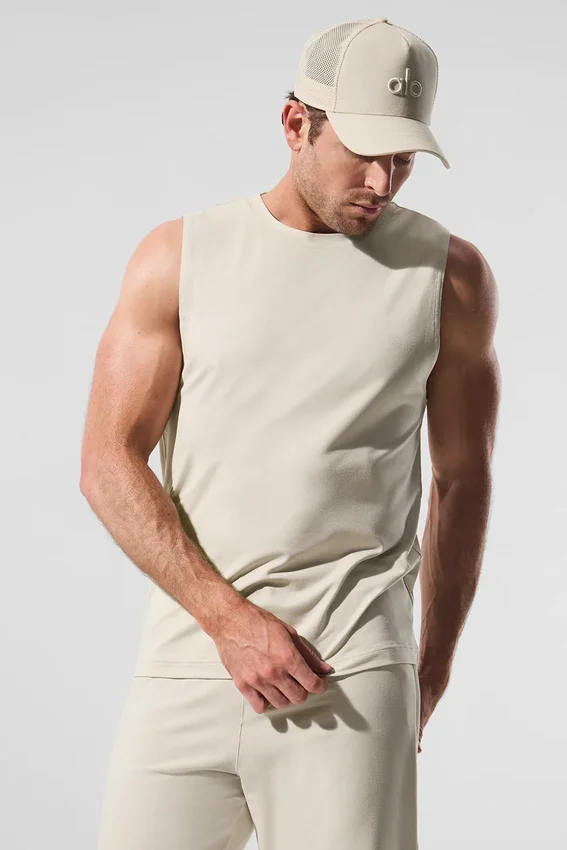 Conquer Muscle Tank – Bone