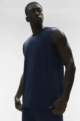 Conquer Muscle Tank – Marineblau