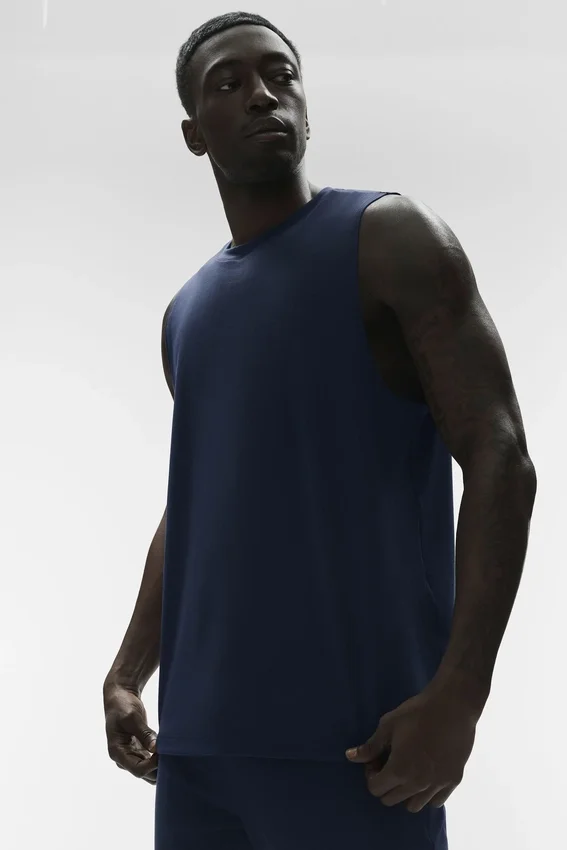 Conquer Muscle Tank – Marineblau