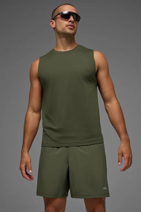 Conquer Muscle Tank – Olivgrün