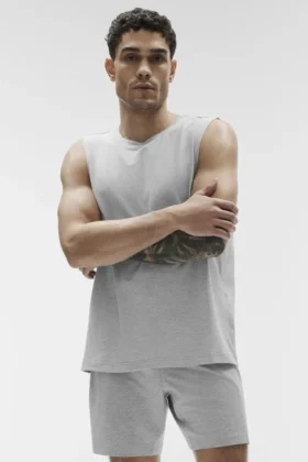 Conquer Muscle Top – Athletic Heather Grey