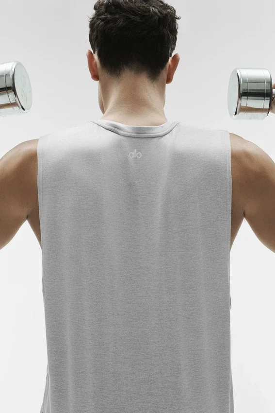 Conquer Muscle Top – Athletic Heather Grey