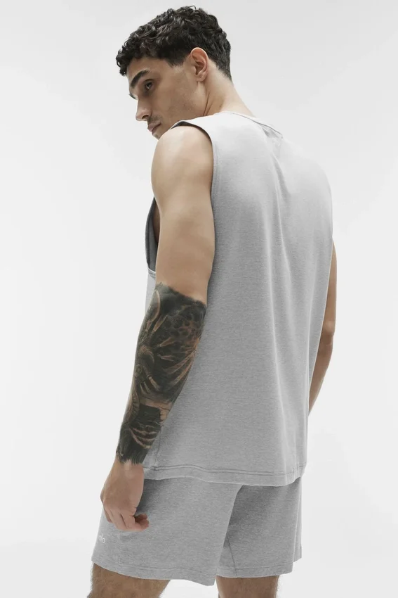 Conquer Muscle Top – Athletic Heather Grey