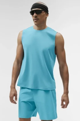 Conquer Muscle Top – Blue Breeze