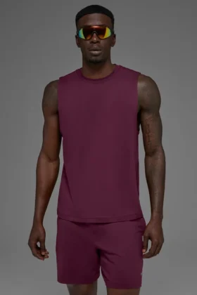Conquer Muscle Top – Burgundy
