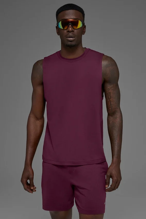 Conquer Muscle Top – Burgundy