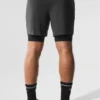 Conquer React 2-in-1 Performance-Shorts – Anthrazit/Schwarz