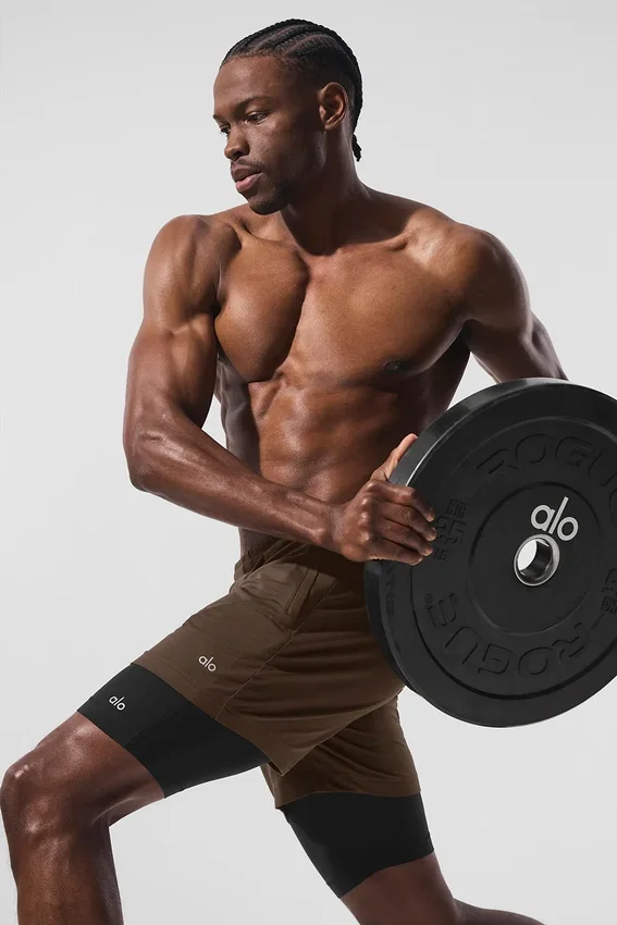 Conquer React 2-in-1 Performance-Shorts – Espresso/Schwarz