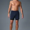 Conquer React 2-in-1 Performance-Shorts – Marineblau/Schwarz