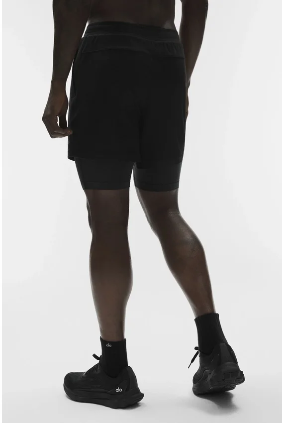 Conquer React 2-in-1 Performance-Shorts – Schwarz/Schwarz