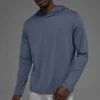 Conquer Reform Langarmshirt mit Kapuze – Bluestone
