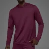 Conquer Reform Langarmshirt mit Kapuze – Burgundy