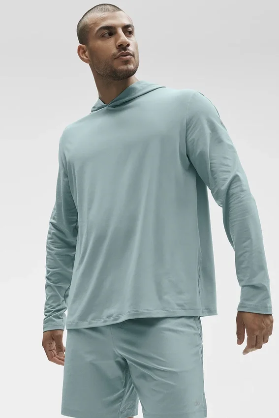 Conquer Reform Langarmshirt mit Kapuze – Desert Sage