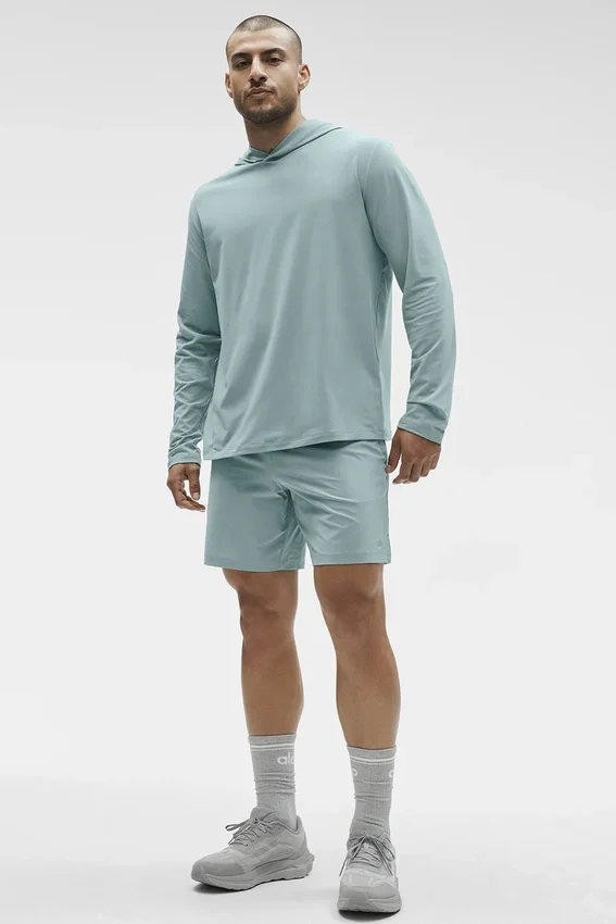 Conquer Reform Langarmshirt mit Kapuze – Desert Sage