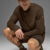 Conquer Reform Langarmshirt mit Kapuze – Espresso