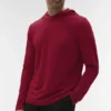 Conquer Reform Langarmshirt mit Kapuze – Garnet