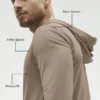 Conquer Reform Langarmshirt mit Kapuze – Gravel