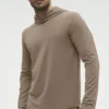 Conquer Reform Langarmshirt mit Kapuze – Gravel